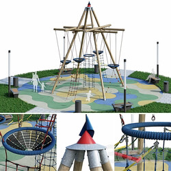 Children s play rope complex. 3D Models 