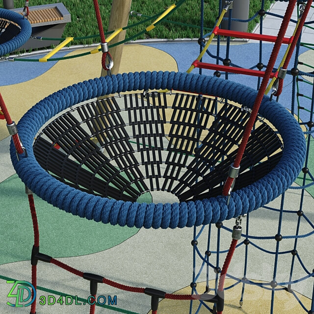 Children s play rope complex. 3D Models