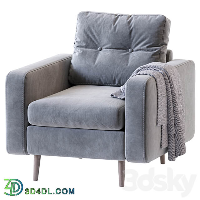 Deans Armchair Textile Gray