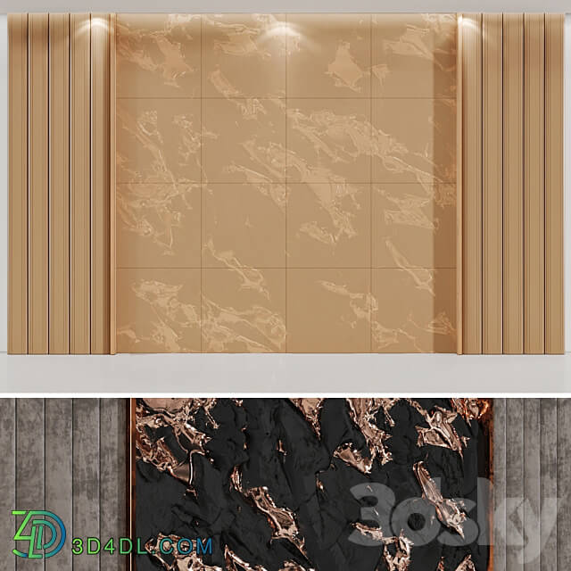 Wall panel Scandy Rock and soft beige panels