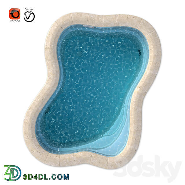 Other 3d model of composite pool Florent