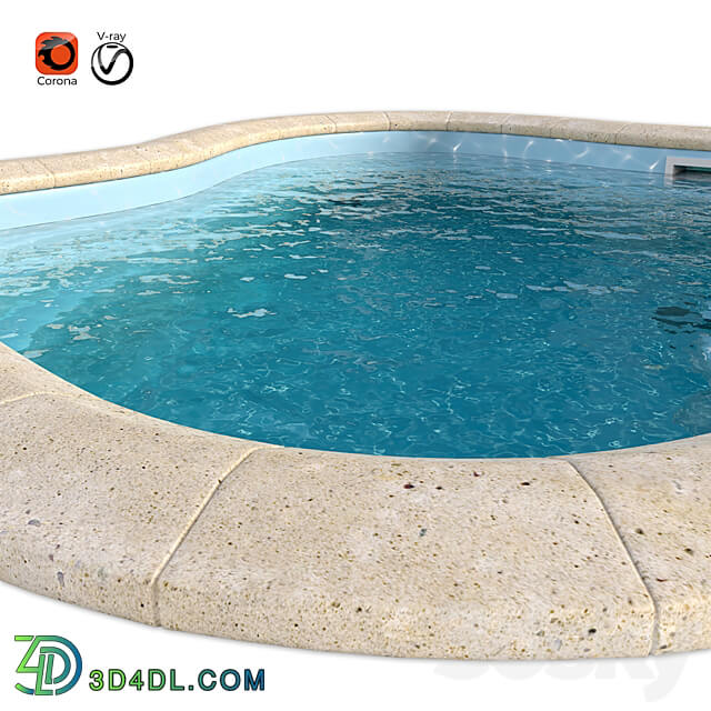 Other 3d model of composite pool Florent