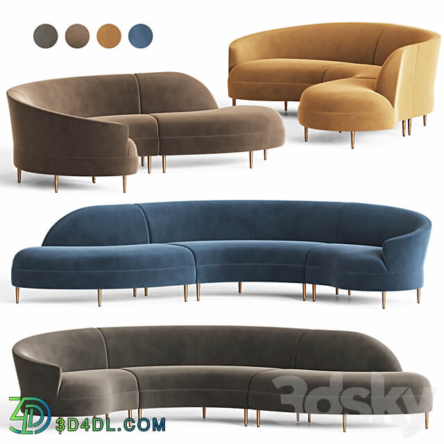 Grace Serpentine Sectional Sofa