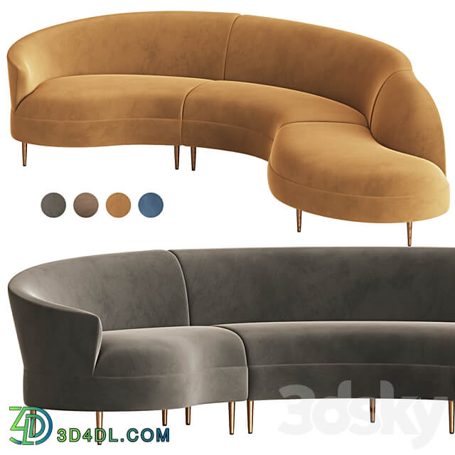 Grace Serpentine Sectional Sofa