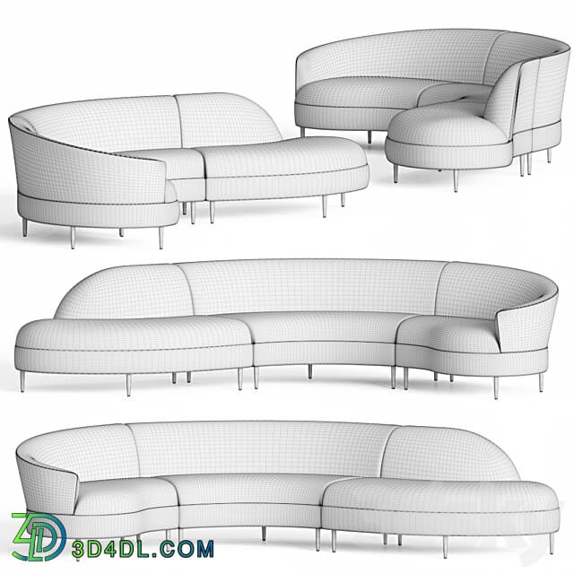 Grace Serpentine Sectional Sofa