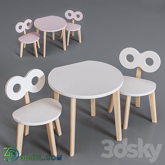 Table Chair Ooh Noo Childrens table and high chair