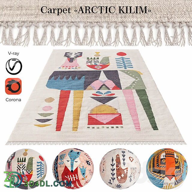 Indian carpet from plant fibers ARCTIC KILIM 