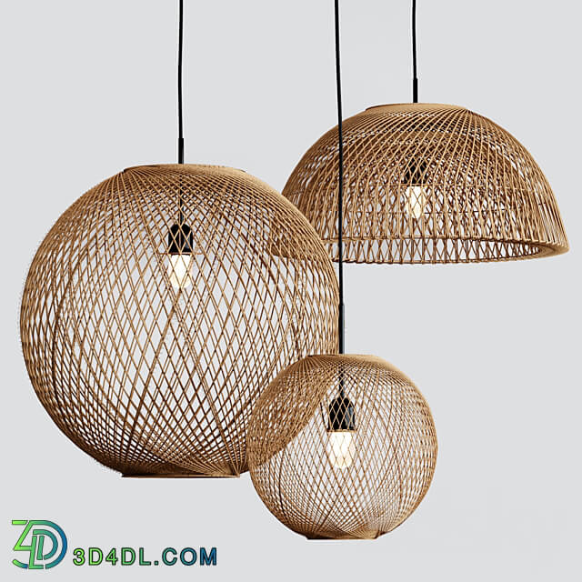 Pendant light West Elm Wicker Pendant