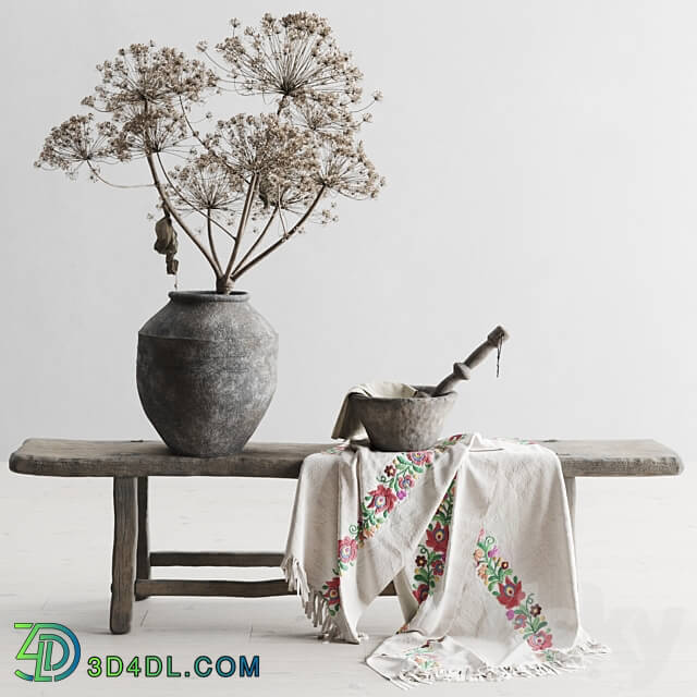 Decorative set in a rustic style