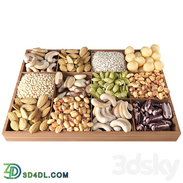 Nuts. Food 3D Models