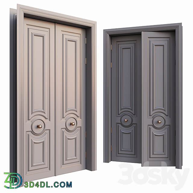 AVE Classic Gray Door With Rounded Ornament