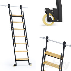 Animated sliding ladder MWE Industrieleiter 