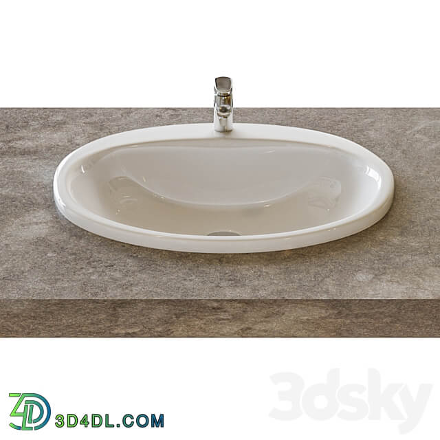 Washbasin Roca Rodeo 52x41cm recessed top 327866000