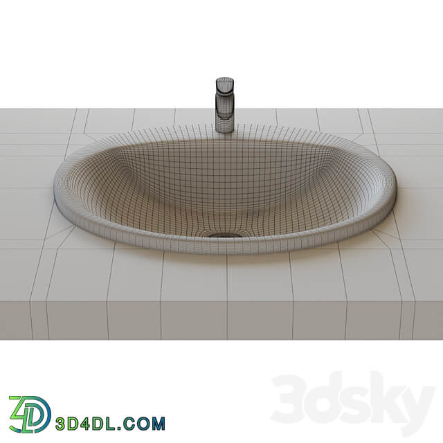 Washbasin Roca Rodeo 52x41cm recessed top 327866000