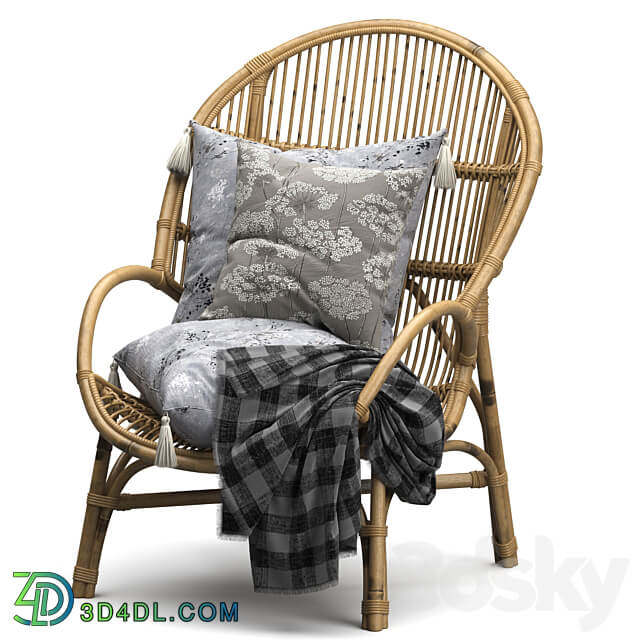 Rattan Midcentury Style Armchair