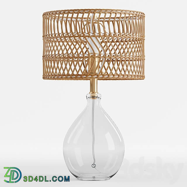 Teardrop Glass Table Lamp