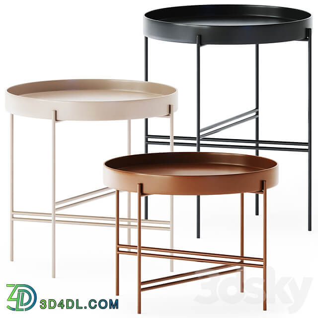 Metal Round Coffee Tables Tray by Potocco