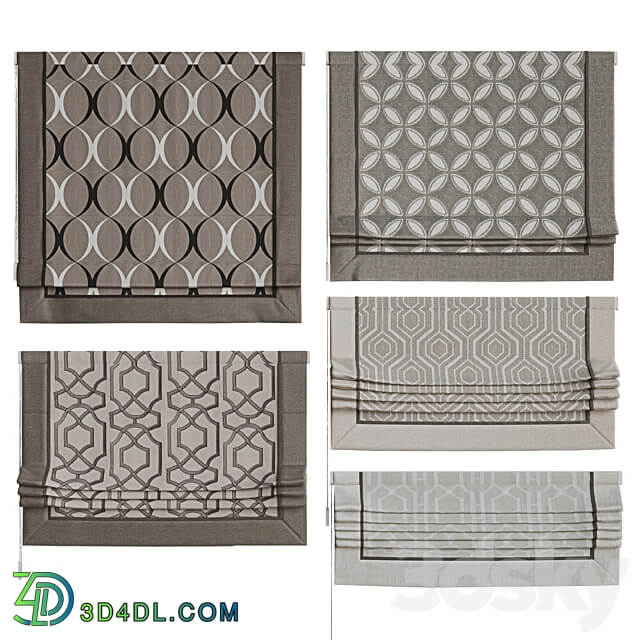 Roman blinds set 12