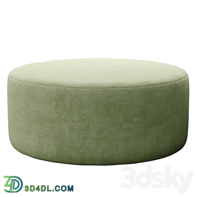 Round Ottoman By Howard Elliott Collection