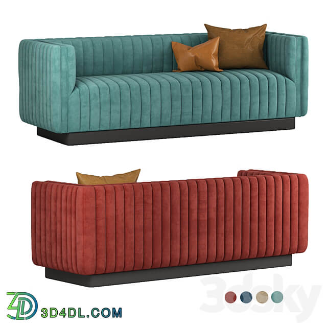 Conjure Tufted Velvet Sofa in Emerald