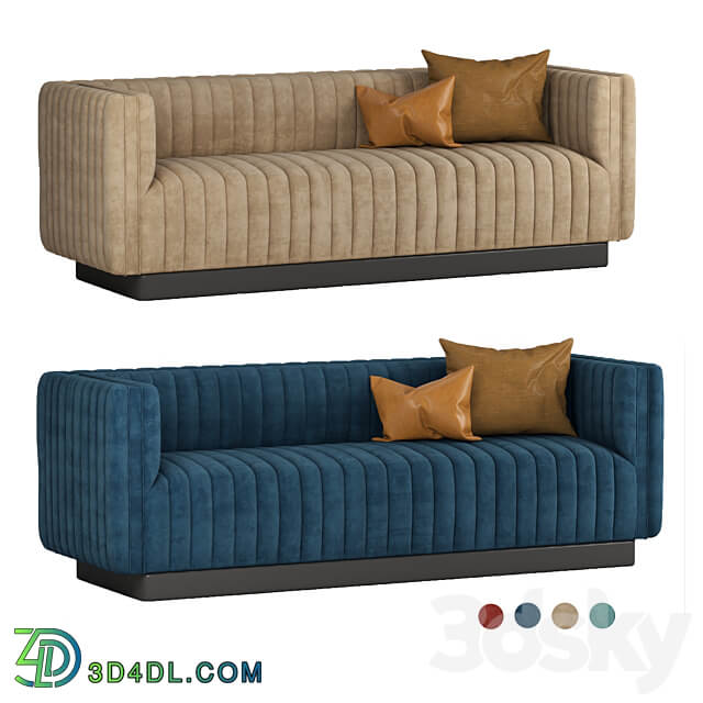 Conjure Tufted Velvet Sofa in Emerald