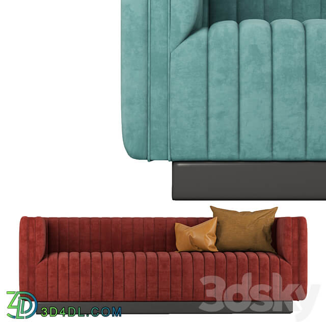 Conjure Tufted Velvet Sofa in Emerald