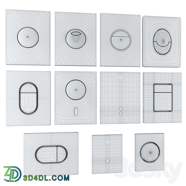 Bathroom accessories Grohe flush plates for installation