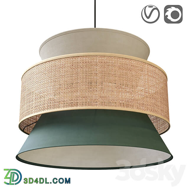 Pendant light Raffia lampshade Dolkie