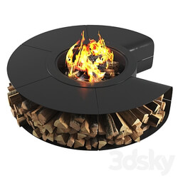 Outdoor fire pit omega 3D Models 
