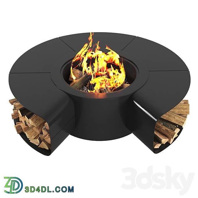 Outdoor fire pit omega 3D Models