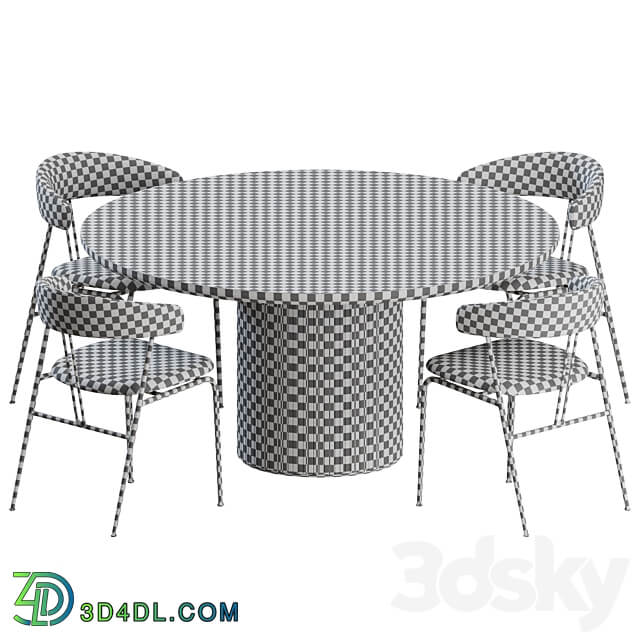Table Chair Violin Dinning Set 02 by Gubi