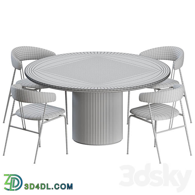 Table Chair Violin Dinning Set 02 by Gubi