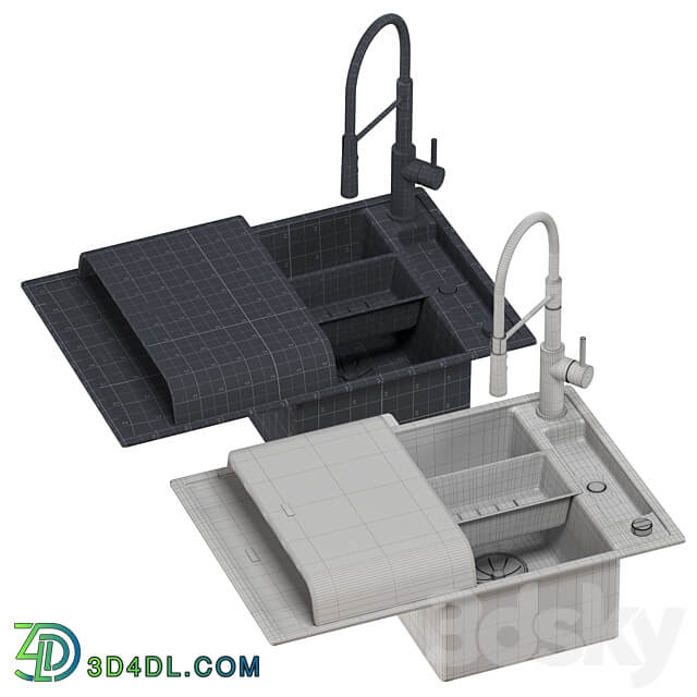 BLANCO AXIA sink set 1 3D Models
