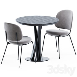 Table Chair Niels Table D80 by TrabA Industry Dining Chair by Stellar Works 