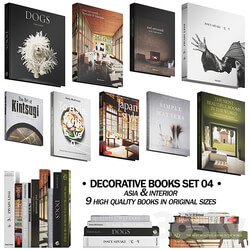 037 Decorative books set 04 Asia Interior 00 