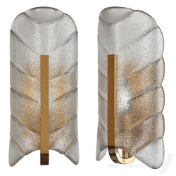 1 of the 5 pair orrefors sconce 