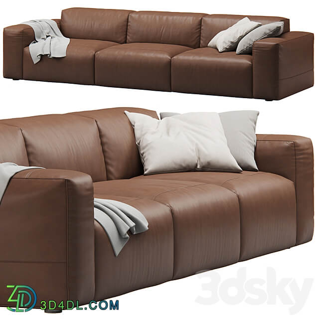 Leather 3seat Cloud Sofa by Prostoria
