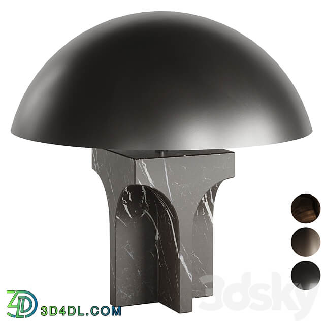 FENDI ROXIE TABLE LAMP MARQUINA BLACK MARBLE