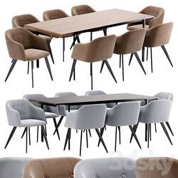 Table Chair DC 9505 dining chair and Nadyria table 