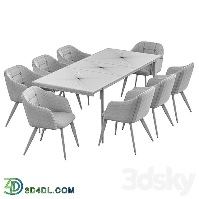 Table Chair DC 9505 dining chair and Nadyria table
