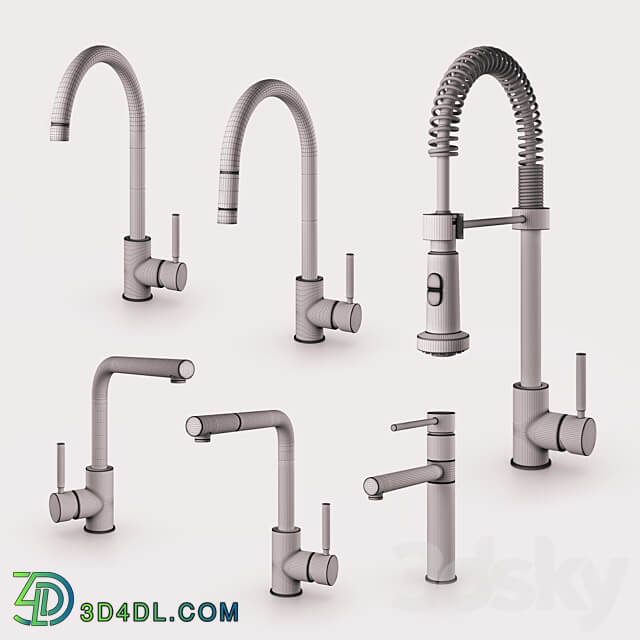 Gessi Neutron Kitchen Tapware Collection Faucet 3D Models