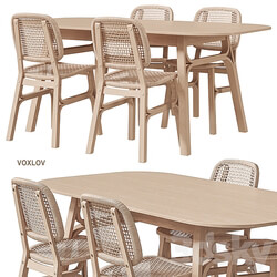 IKEA VOXLÖV Dining table and chair Table Chair 3D Models 