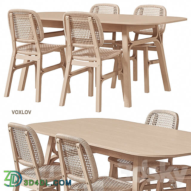 IKEA VOXLÖV Dining table and chair Table Chair 3D Models