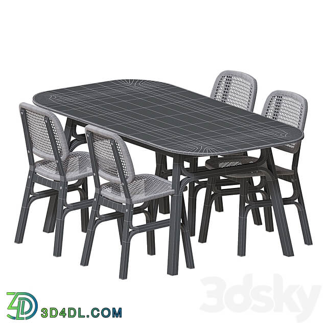 IKEA VOXLÖV Dining table and chair Table Chair 3D Models