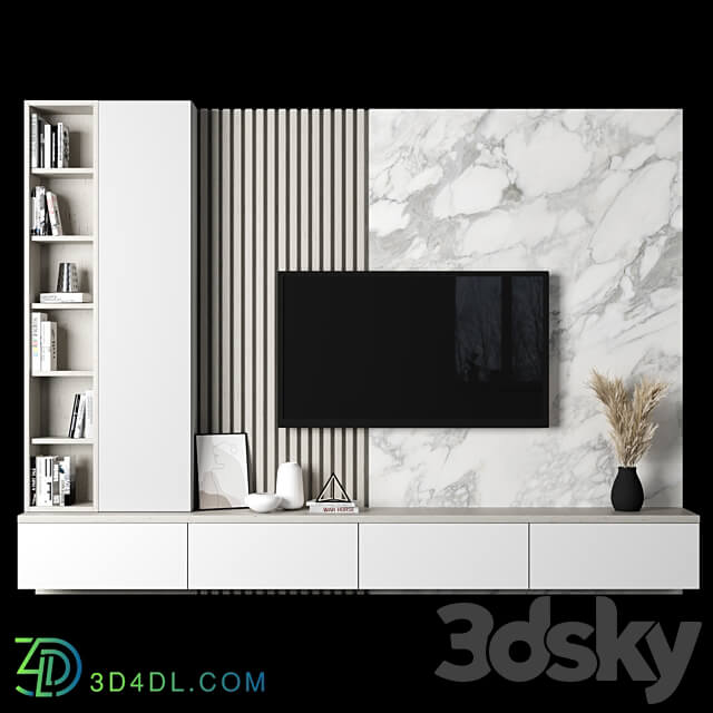 TV Wall 056 3D Models