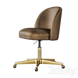 Rh Alessa Leather Desk Chair 