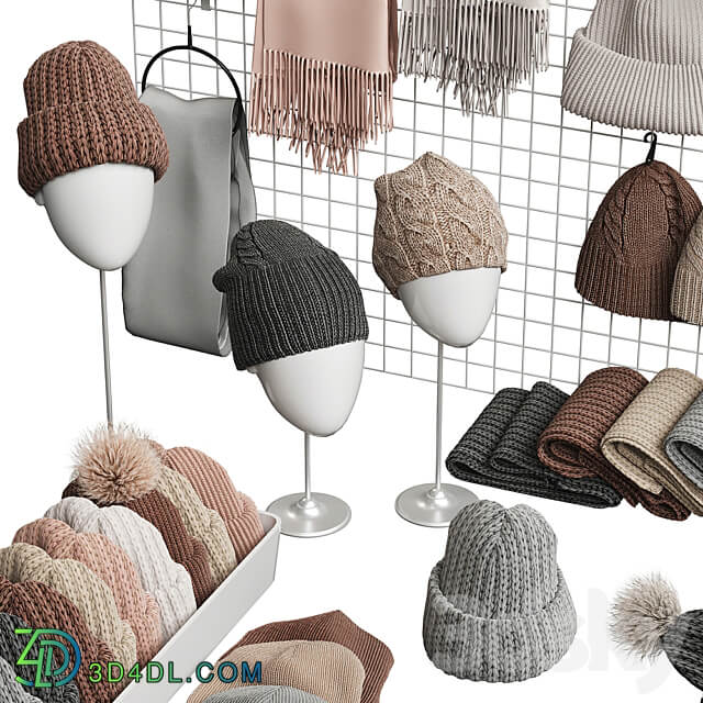 Set of hats and accessories 01