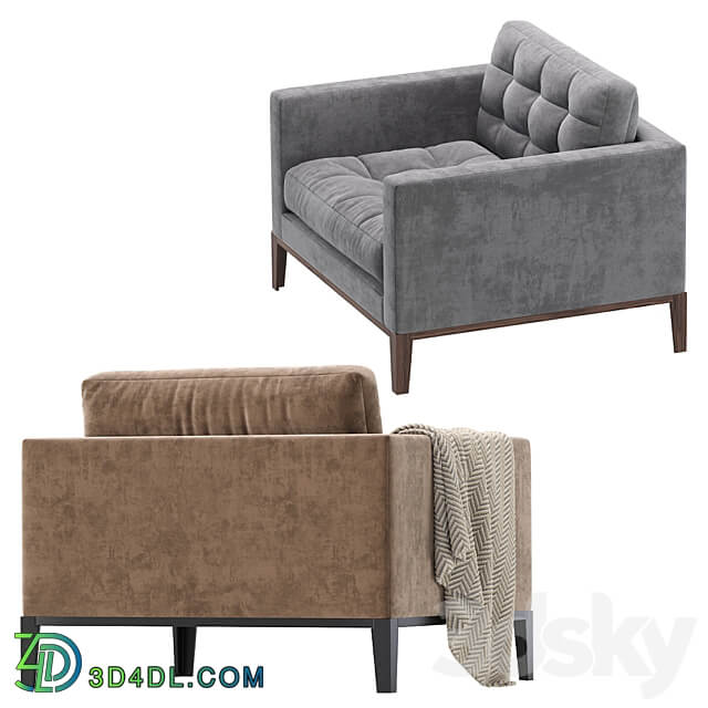 DAVIS Armchair Cazarina Interiors Кресло ДЕЙВИС 3D Models