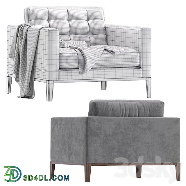 DAVIS Armchair Cazarina Interiors Кресло ДЕЙВИС 3D Models