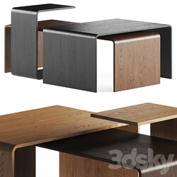 Gravelli Trio Wooden Coffee Tables 